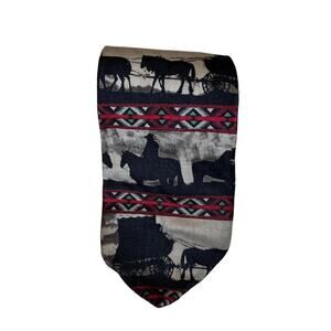 True West - Rockmount Ranch Wear Men's Tie 100% Silk Made in USA Denver, CO